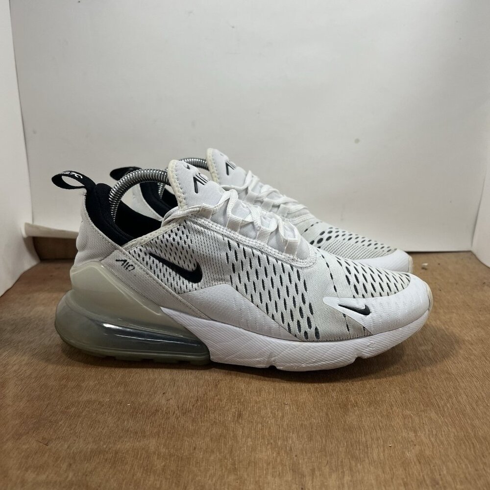 Nike Air Max 270 Women's Size 10 AH6789-100 White Black Running Athletic Shoes